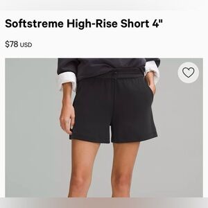 lululemon athletica Black Athletic softstreme Shorts